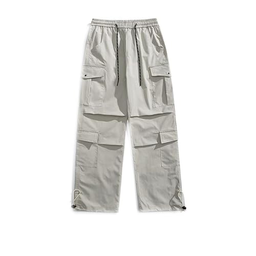 Pantalon cargo droit ample homme à poches multiples idéal pour le plein air