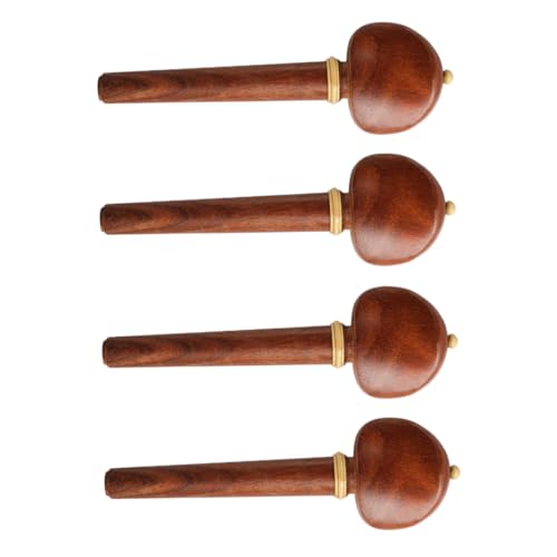Toddmomy Solid Wood Cello Accessories 4pcs Wooden Rosewood Cello Pegs Endpin for Violin Musical Instrument Tuning Tool Vintage Style