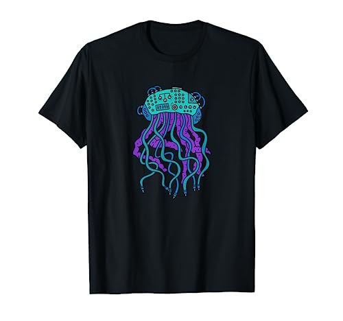 Synthesizer Jellyfish Synth Nerd Vintage Modular Studio T-Shirt