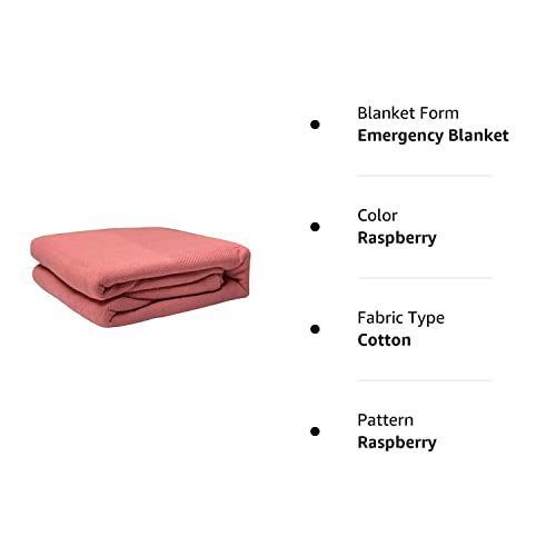 2Po Twin/Full Size 100% Cotton Thermal Blanket (Raspberry) #TOP2