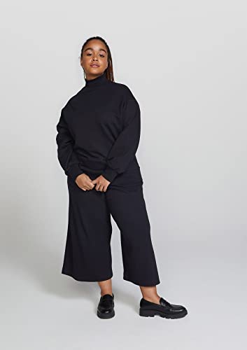 Blusão Moletom Feminino Oversized Peluciado Gola Alta