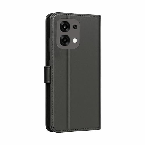 Image of AIBEX Shock Proof Flip Compatible for Oppo F31 Pro 5G Flip Cover Leather Finish | Inside TPU with Card Pockets | Wallet Stand | Complete Protection Flip Case - Black