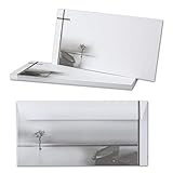 25x Trauerkarten Set mit Umschlag DIN LANG - Motiv Boote mir kahlem Baum - Danksagungskarten Trauer Ohne Fenster - würdevolle Beileidskarte