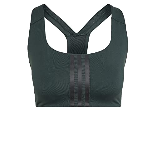 adidas Womens Powerimpact Training Medium Support Bra Shadow Green X-Small DD