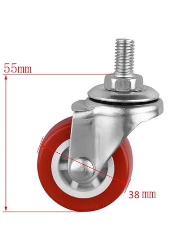 Roulettes plastique M8 anti-vibration pour support mécanique en verre - 5