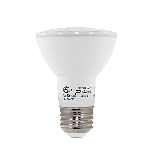 Euri Lighting EP20-5020ew LED PAR20 Bulb, Everyday Line, Warm White 2700K, Dim 8.5W