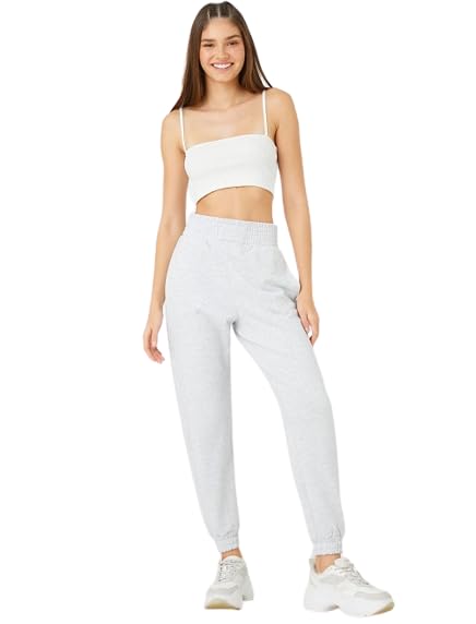 Sweatpants aux femmes Koton pantalon de jogging gris avec poches