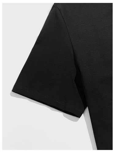 Milumia Men's 2 Piece Pajama Set Short Sleeve Solid Basic T Shirt and Plaid Long Pants Sets Sleepwear4