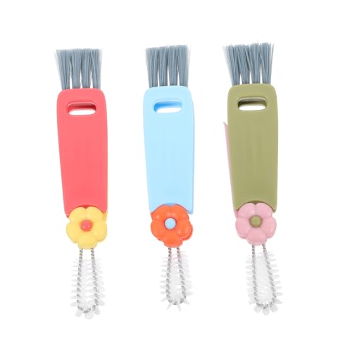 Alipis 3-in-1 Cup Lid Cleaning Brush Bottle Lid Cleaning Brush Soft Bristles Space-Saving Design