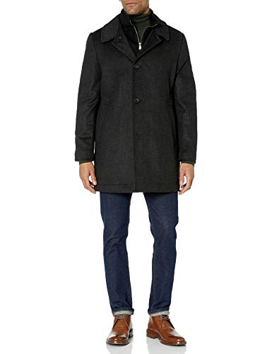 Hart Schaffner Marx Men's Wool Blend Coat, Grey, Large