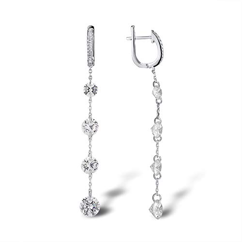 Santuzza Sterling Silver Simulated Diamond Hypoallergenic Earrings for Women2