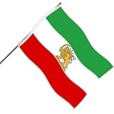 AOCATE Ehemalige Iran-Flagge,Doppelt genähte Iran Lion Sun Flags | Patriotische Bannerdekoration für Baum, Wand, Tür, Fenster, Veranda, Zaun