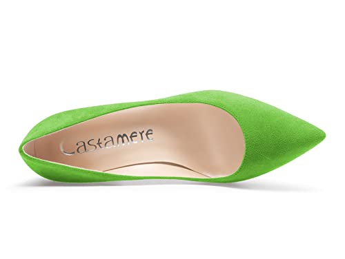 Castamere Womens Mid Chunky Block Heel Pointed Toe Slip-on Office Pumps Wedding Dress Cute Classic Shoes 3" Heels4