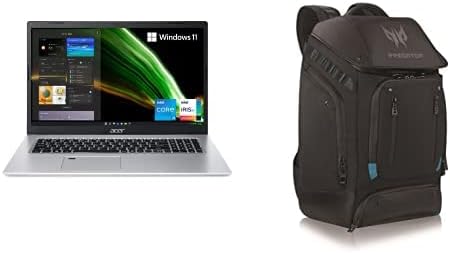 Acer Aspire 5 A517-52-58UL-Laptop | 17.3" Full HD IPS-Display | 11th Gen Intel Core i5-1135G7 | Iris Xe Graphics | 8GB DDR4 | 512GB SSD | WiFi 6 | Windows 11-with Predator Utility Gaming 17"-Backpack