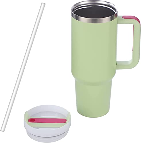 40 Oz Tumbler With Handle And Straw Lid Stainless Steel Insulated Tumblers Travel Mug For Hot And Cold Beverages Thermos Travel Coffee (Purple) #TOP4