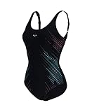 ARENA Damen Women's Bodylift Swimsuit Amalia Wing Back Badeanz ge, Schwarz, 40 EU