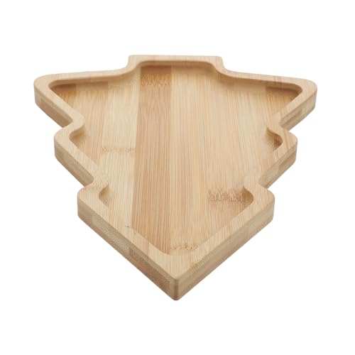 Plato navideño de sushi Uonlytech 28x20x1.7cm madera natural miniatura 1