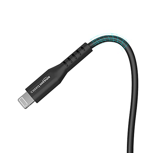 Image of AmazonBasics Amazon Basics USB A to Lightning MFi Certified Charging Cable (Black, 1.2 meter)