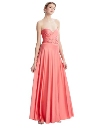 Image of Multi-Way Wrap Infinity Maxi Dress for Bridesmaids & Wedding Guest | 31 Colors for All Wedding Themes, One Size & Plus, 1 Dress for Any Events, Evening, Prom, Gala, Non-See-Through, Wrinkle-Free