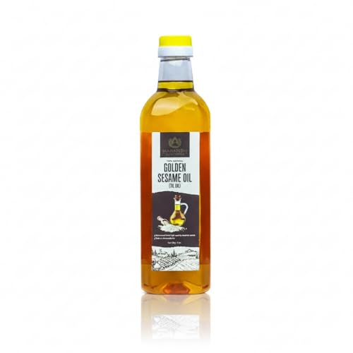 Image of Maharishi Ayurveda Sesame Oil (Til Oil) - Natural Cold-Pressed from White Til Seeds | Pure Edible Oil for Cooking, Skin & Massage | Rich in Omega 3 & 6, Healthy & Chemical-Free 1000 ML