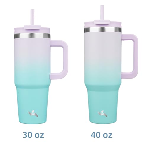 Image of Konokyo 30 oz Insulated Tumbler Water Bottle with Handle, Straw Lid