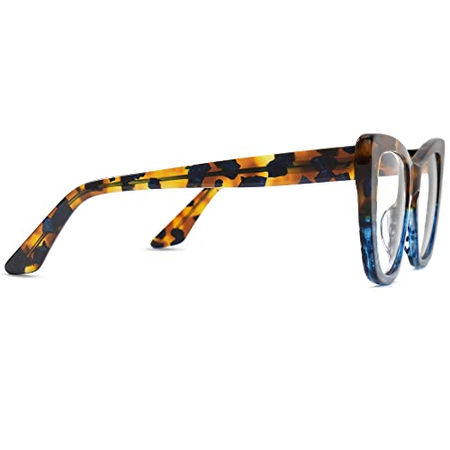 Image of VOOGLAM Cat Eye Blue Light Blocking Glasses, Fashion Multicolor Glasses Frame for Women Anti Eyestrain & UV