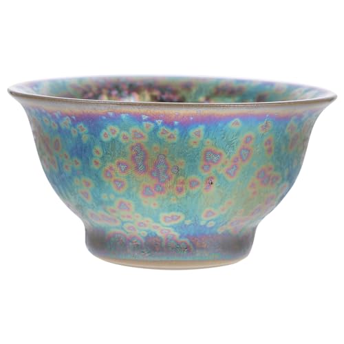 Veemoon Ceramic Tea Cup,Japanese Tea Cup,Handmade Ceramic Tea Cup with Natural Blue Pattern for Tea Enthusiasts, Ideal for Decoration (Mixed Color)