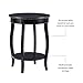 Powell Furniture Round Table with Shelf, Black