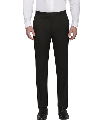 Van Heusen Men's Slim Fit Business Trouser Dark, Black, 87 Regular