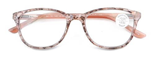 Image of Women Marble Print Clear Progressive Reading Glasses - Zero Power On Top - No Bubble Reader Z121