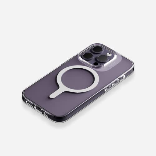 MOFT Strong Magnetic Snap Phone Case, Enhanced Magnetic Strength, Mag Safe Enhanced, Drop Proof, Self-Healing Scratch Protection for iPhone 14 Pro- Clear Transparent Case