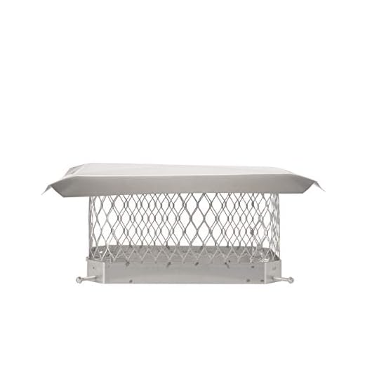 HY-C SPSS913 ShelterPro Bolt On Single Flue Chimney Cover, Fits Outside Existing Clay Flue Tile Dimensions 9" x 13", Stainless Steel