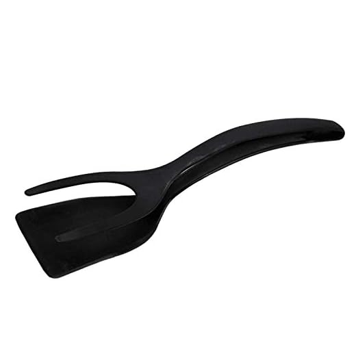 Cabilock 2 in 1 Spatula Tongs Heat Resistant Grip and Flip Spatula Non- Stick Fried Egg Turners for Egg Steak Frying Turning Grilling Kitchen Cooking Tool