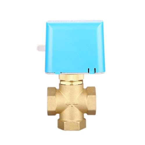 Válvula de globo motorizada de latón de 1" CA 220V con sistema de control de 3 vías y 2 cables 3