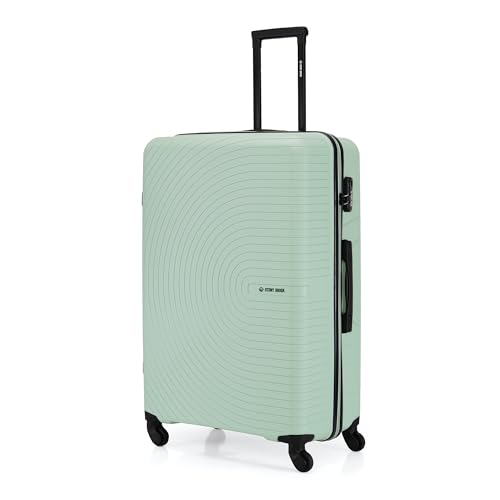 Image of Stony Brook by Nasher Miles Crescent Hard-Sided Polypropylene Check-in Luggage Pastel Green 28 Inch 75Cm Spinner Trolley Bag