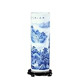  Carquois de Paysage Peint à la Main en céramique, Cylindre de Peinture sur Rouleau, Grand Vase au Sol