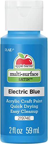 Image of Apple Barrel Multi Surface Acrylic Paint, 2 oz, Electric Blue 2 Fl Oz