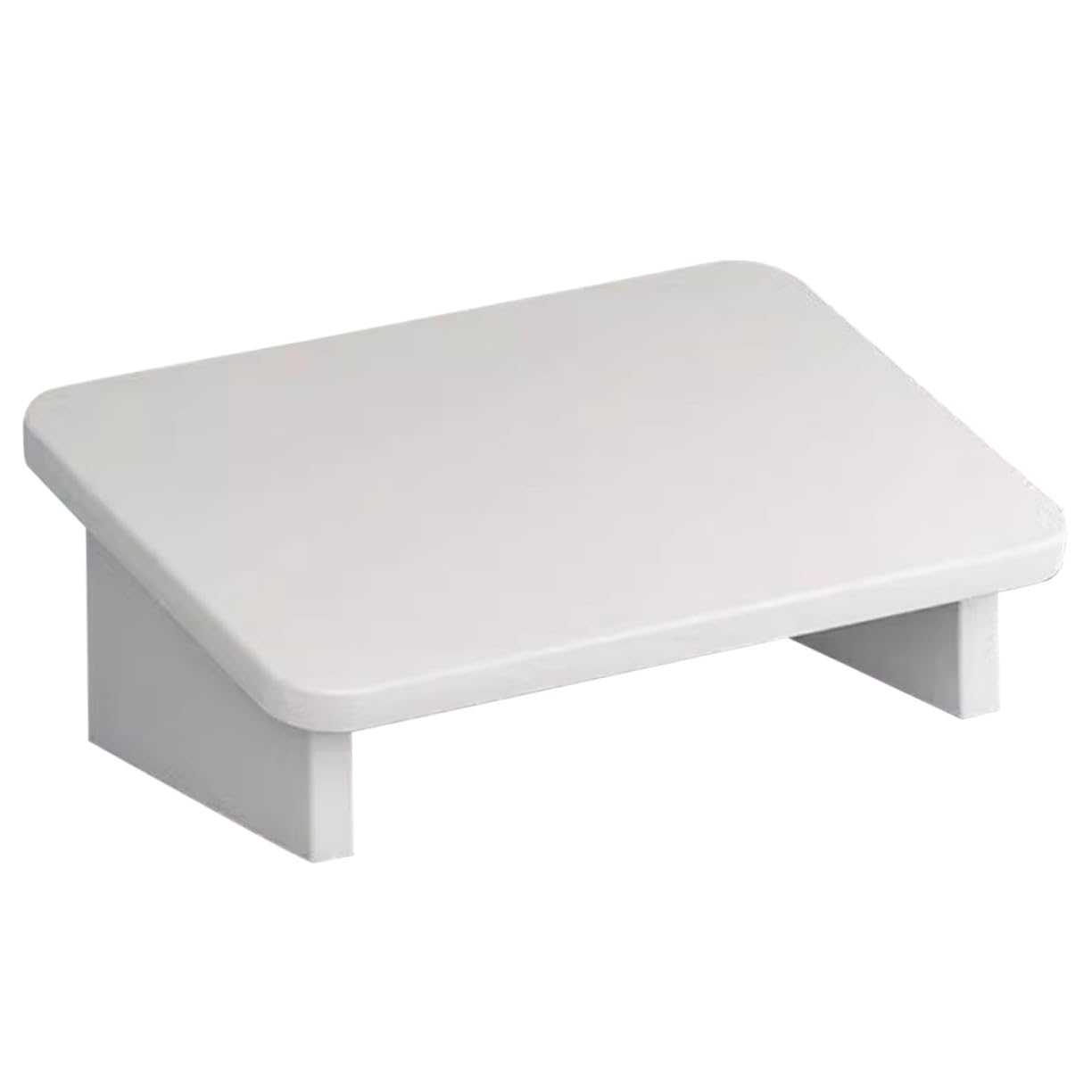 Poggiapiedi Inclinato in Legno Bianco Antiscivolo per Ufficio