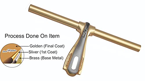 Image of Smart Shophar Aldrop Iceco Brass - Room Door Fittings - Gold Silver - Home Security - Office Gate - 10 Inches - Pack of 1 - Main Door - Tower Bolt Alternative