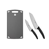 Zwilling ツヴィリング 「 ツインフィン L マルチパーパス / ペティ / カッティングボード 3pcsセット 」 三徳 包丁 まな板 ギフト ステンレス 食洗機対応 30830-010