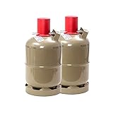 graue gasflasche füllen 🏕️ 2 x 5 kg Gasflasche Perfekt für Gasgrill, Handwerker, Camping-Wagen,Wohn-Wagen,Heizen, Straßenbau, Löten