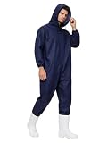 Yyuihri Completo Lavoro Uomo Tuta Da Lavoro Salopette Antistatiche Tuta Meccanico Rossa Abbigliamento Per Allenamenti In Palestra Workwear Blu navy 190
