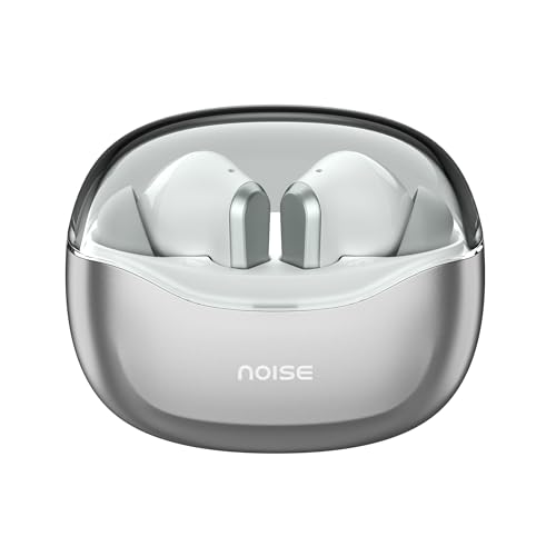 Image of Noise Buds VS601 Wireless Earbuds, Bluetooth Earbuds with 50H Playtime, Quad Mic ENC for Clear Calls, 10mm Drivers, Dual Device Pairing, Transparent Case Design, Deep Bass, BT v5.3 (Silver Grey)
