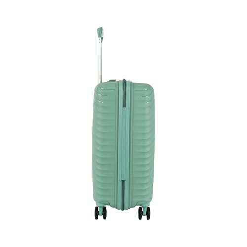 Image of American Tourister Diamo 55 CM Cabin Trolley Bag with Combination Non TSA Lock & 8 Wheels Hard-Sided PC Small Suitcase /Travel Bag with Double Spinner Wheels /Trolley Bag /Luggage for Men & Women- Gold