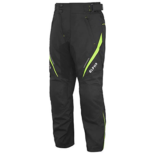 All Season Motorcycle Pants Men Motocross Offroad Overpants Touring Adventure Dual Enduro Waterproof Ce Armor (Green, Waist 30"-32" Inseam 32") #TOP3
