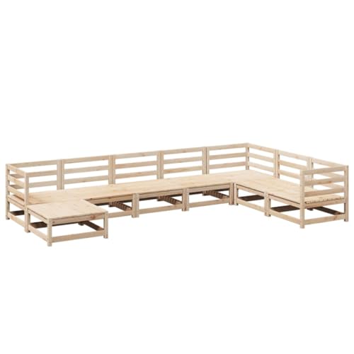 vidaXL Salon de Jardin 8 pcs Bois de pin Massif