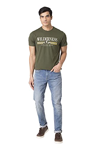 Image of Red Tape Classic Skinny Jeans for Men | Everyday Comfort & Premium Fabric - RDM0834M-34 Mid Blue