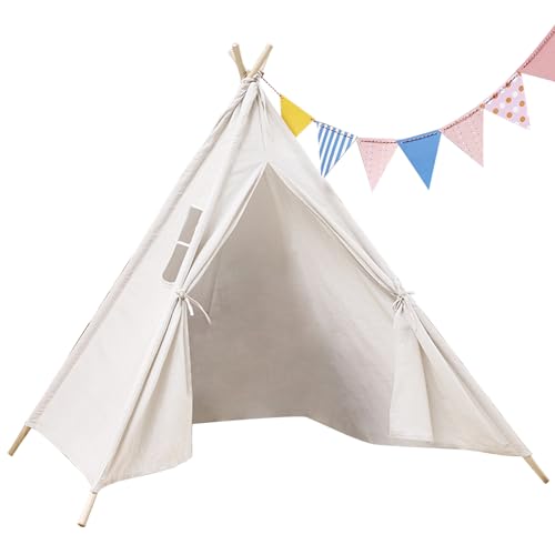 Carpa para niños Graffiti Play Tents para niñas Tienda de Princesa con Bolsa de Almacenamiento y Banner de Bandera Washable Play House con Ventana Transpirable para un Regalo para niños, Carpa para n