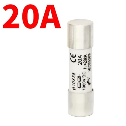 Fusible PV 20A 10x38mm pour protection de circuit DC 1000V