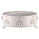Mini Edelstahl Tragbarer Holzkohlegrill mit klappbaren Beinen und Tragetasche - Kompakter Indoor-Grill